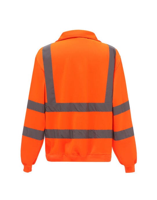 Yoko Hi Vis 1/4 Zip Sweatshirt - Hi Vis Orange