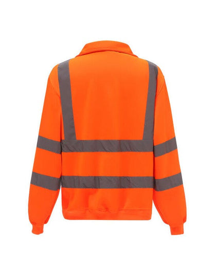 Yoko Hi Vis 1/4 Zip Sweatshirt - Hi Vis Orange