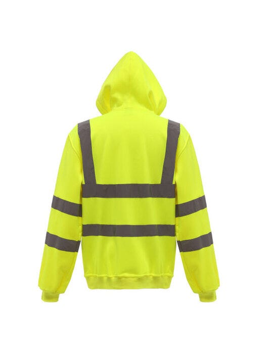 Yoko Hi Vis Zipped Hoodie - Hi-Vis Yellow