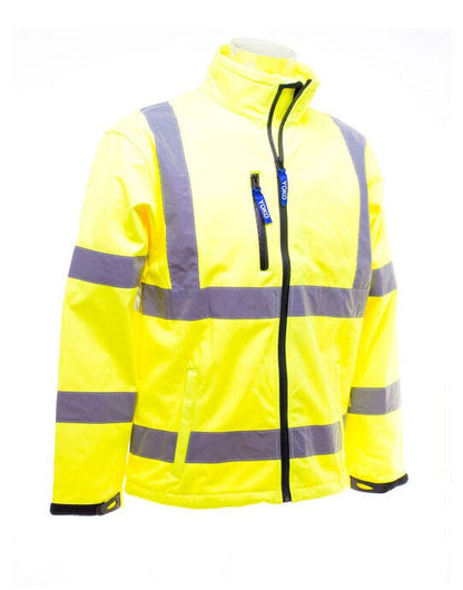 Yoko Hi-Vis Softshell Jacket - Hi-Vis Yellow