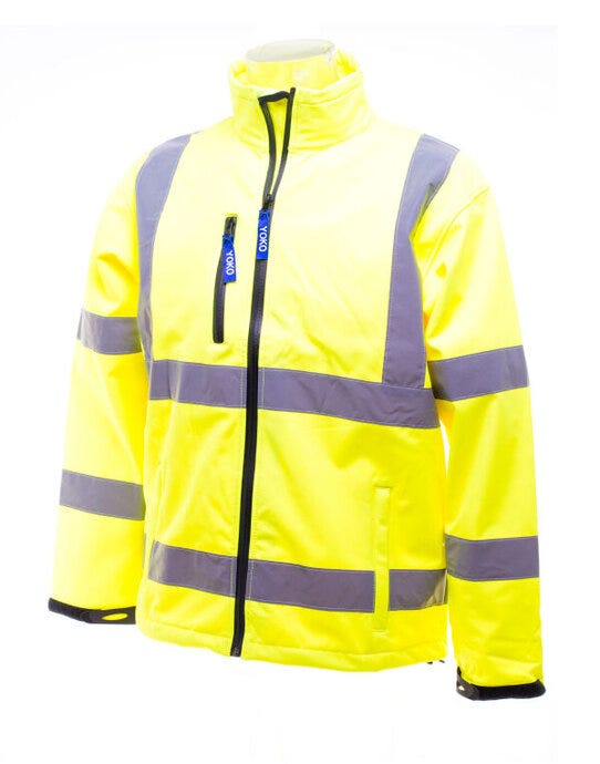 Yoko Hi-Vis Softshell Jacket - Hi-Vis Yellow