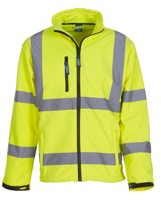 Yoko Hi-Vis Softshell Jacket - Hi-Vis Yellow
