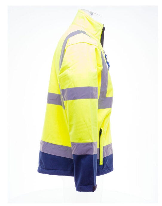 Yoko Hi-Vis Softshell Jacket - Hi-Vis Yellow/Navy