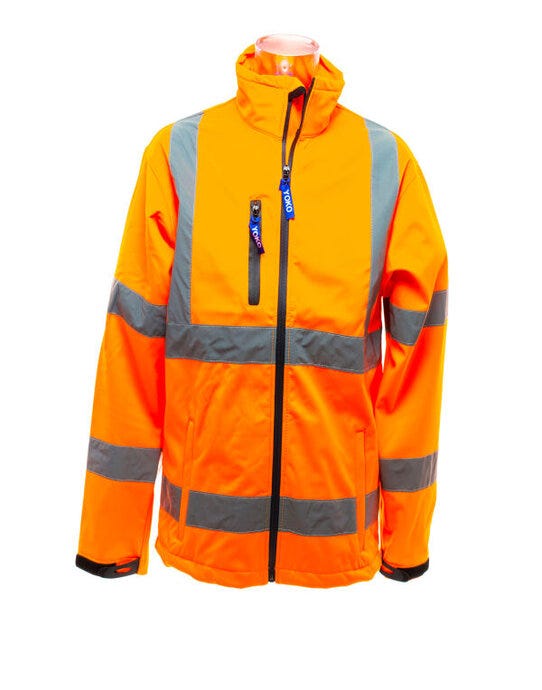 Yoko Hi-Vis Softshell Jacket - Hi Vis Orange