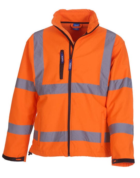 Yoko Hi-Vis Softshell Jacket - Hi Vis Orange