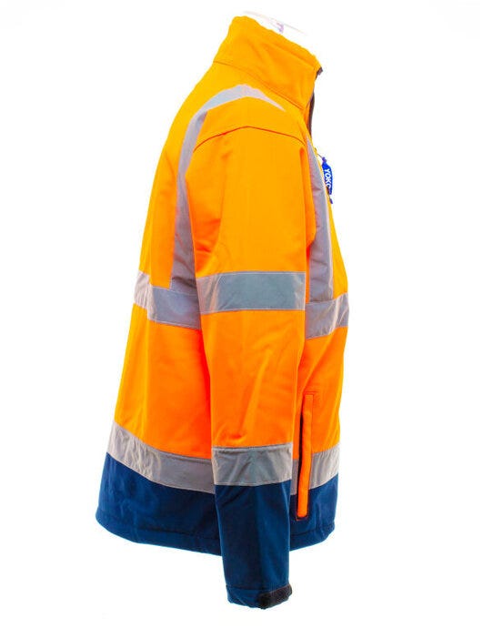 Yoko Hi-Vis Softshell Jacket - Hi Vis Orange/Navy