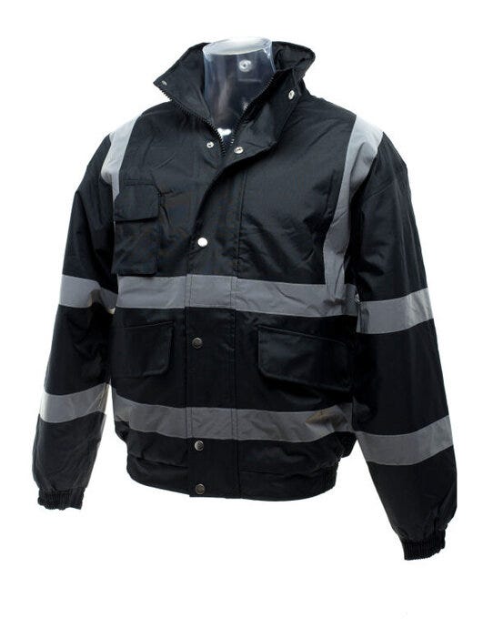 Yoko Hi-Vis Bomber Jacket - Black