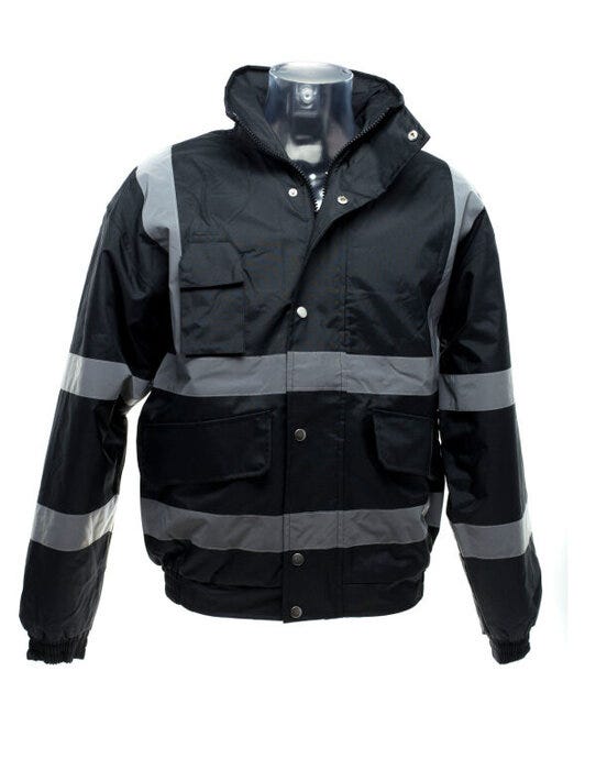Yoko Hi-Vis Bomber Jacket - Black