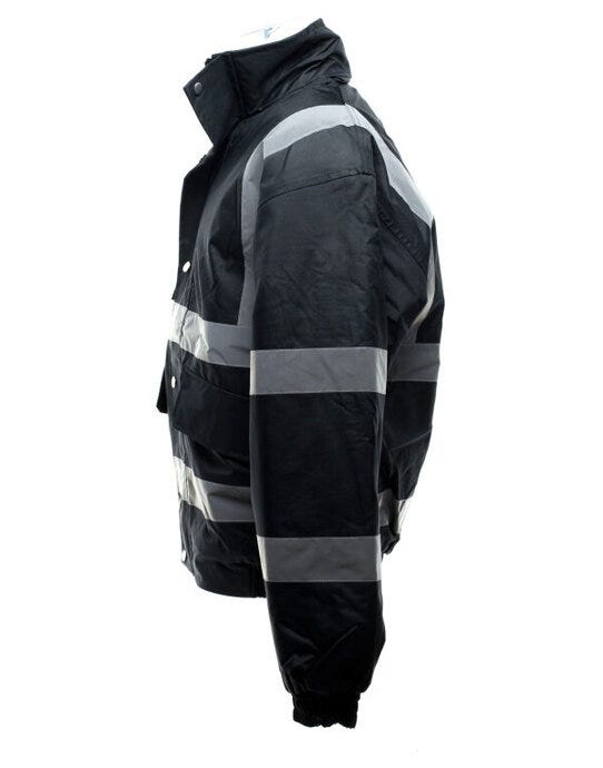 Yoko Hi-Vis Bomber Jacket - Black