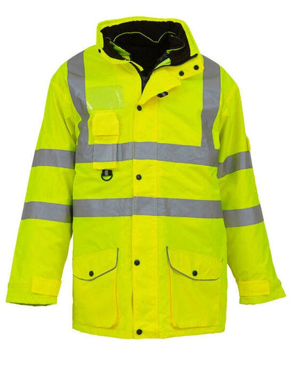 Yoko Hi Vis Multi-Function 7-In-1 Jacket - Hi Vis Yellow