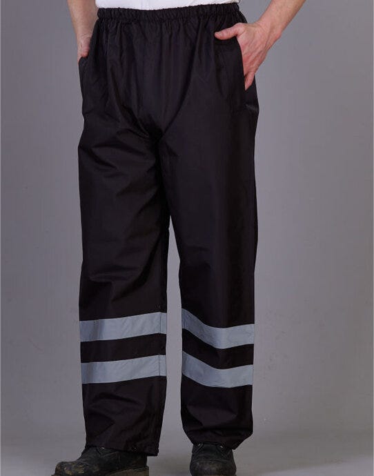 Yoko Hi-Vis Waterproof Contractor Trs - Black