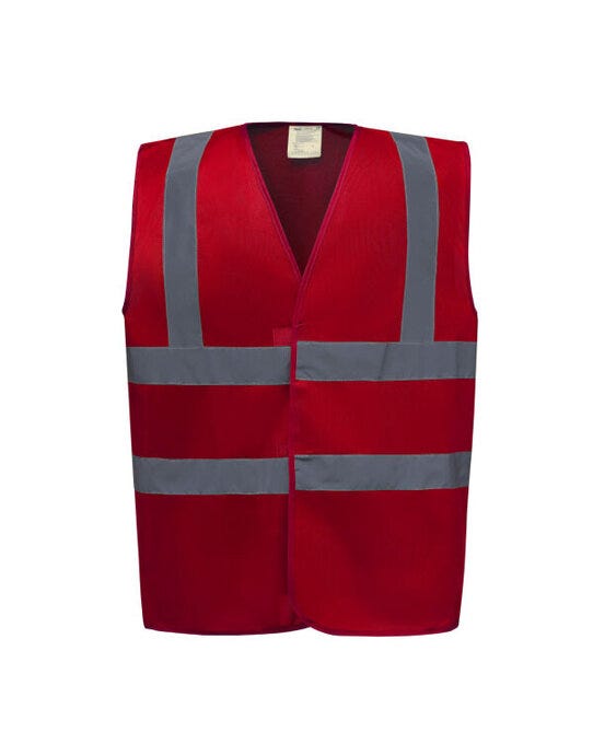 Yoko Enhanced Vis Waistcoat - Red