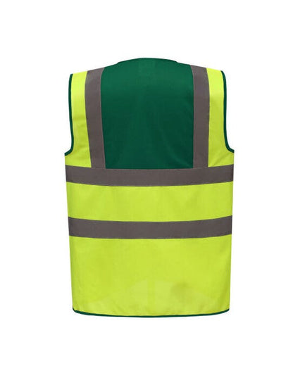 Yoko Two Tone Class 1 Waistcoat - Hi Vis Yellow/Green