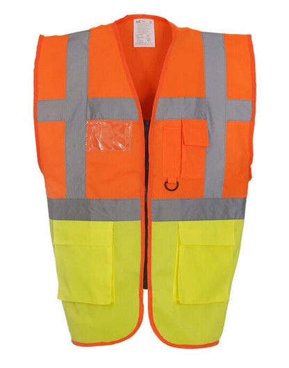 Yoko Hi Vis Executive Vest - Hi Vis Orange/Hi Vis Yellow