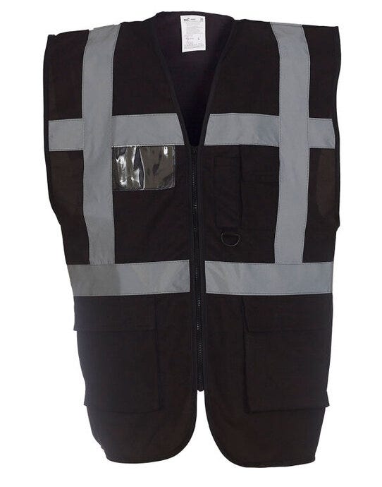 Yoko Hi Vis Executive Vest - Black