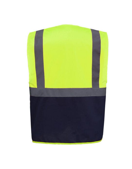 Yoko Hi Vis Executive Vest - Hi-Vis Yellow/Navy