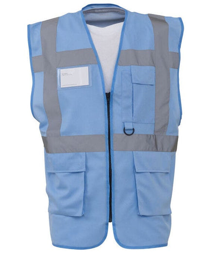 Yoko Hi Vis Executive Vest - Sky Blue