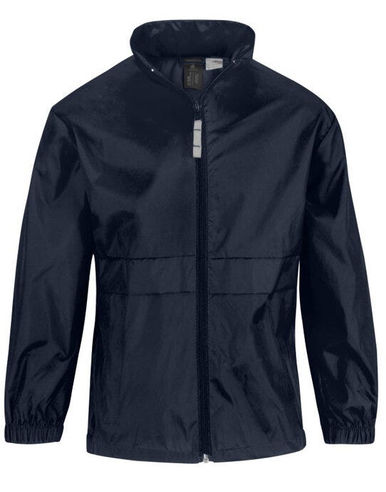B&C Kids Sirocco Lightweight Windbreaker - Navy