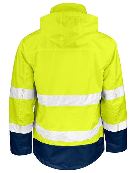 Jobman Shell Jacket Hi-Vis - Yellow/Navy