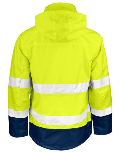 Jobman Shell Jacket Hi-Vis - Yellow/Navy