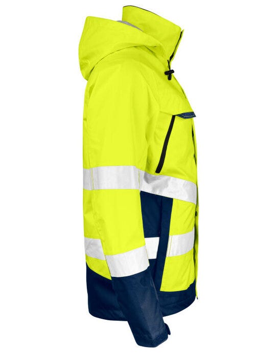 Jobman Shell Jacket Hi-Vis - Yellow/Navy