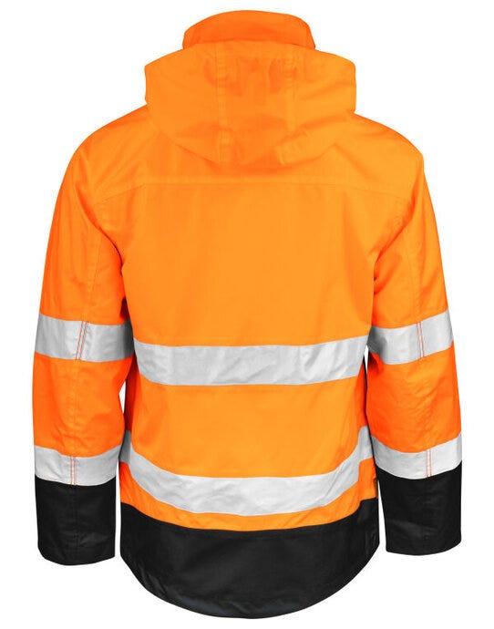 Jobman Shell Jacket Hi-Vis - Orange/Black