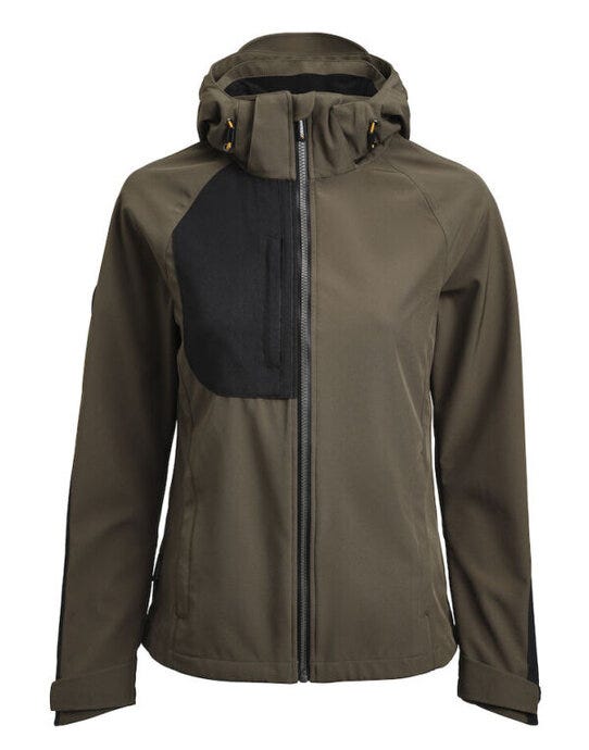 Jobman Women's Oxygen Softshell Jacket - Olive Green/Black