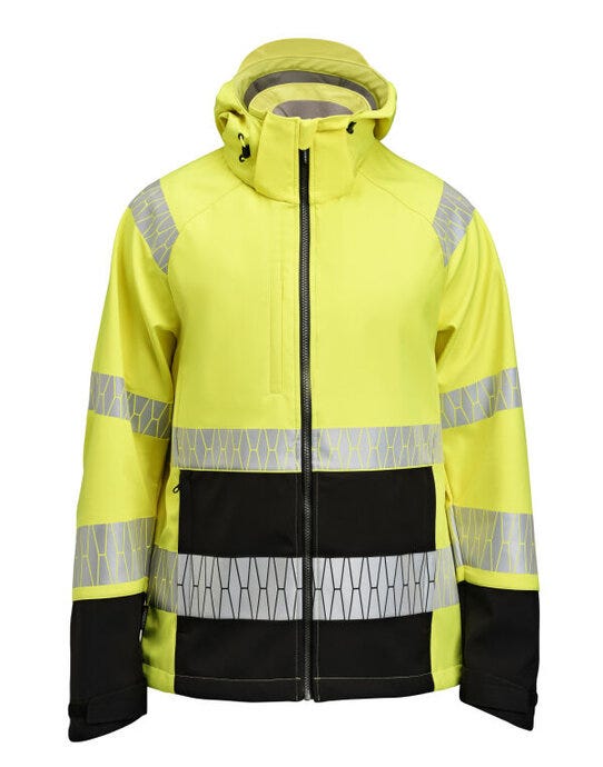 Jobman Softshell Jacket Hi-Vis - Yellow/Black