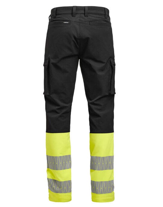 Jobman Service Trousers Stretch Hi-Vis - Black/Yellow