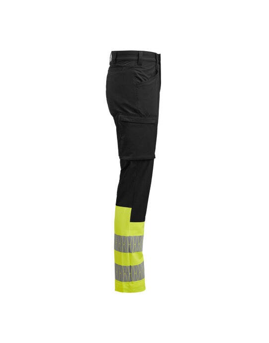 Jobman Service Trousers Stretch Hi-Vis - Black/Yellow