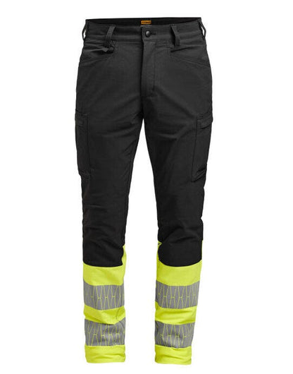 Jobman Service Trousers Stretch Hi-Vis - Black/Yellow