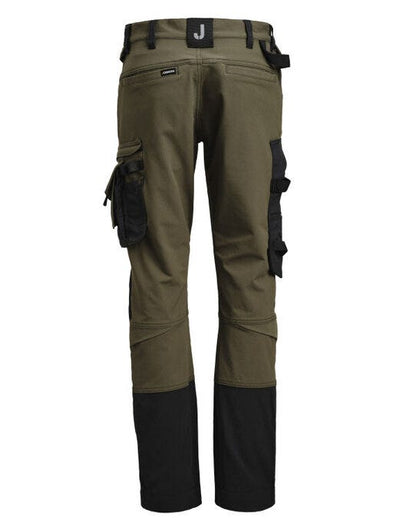 Jobman Womens Craftsman Trousers Stretch - Olive Green/Black