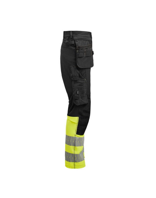 Jobman Craftsman Trousers Stretch Hi-Vis - Black/Yellow