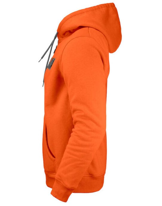 Jobman Mens Vintage Hoodie Lined - Orange/ Dark Grey