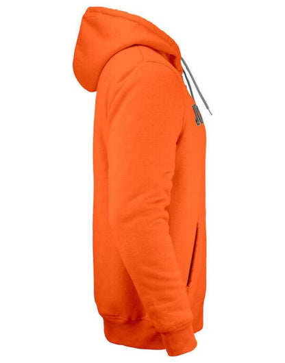 Jobman Mens Vintage Hoodie Lined - Orange/ Dark Grey
