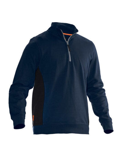 Jobman Sweatshirt 1/2 Zip - Navy / Black