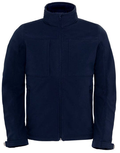 B&C Men's Hooded 3-Layer Softshell - Navy