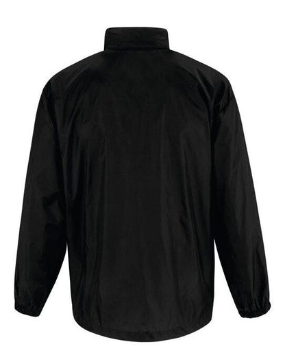 B&C Men's Sirocco Windbreaker Jacket - Black