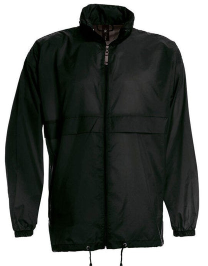 B&C Men's Sirocco Windbreaker Jacket - Black