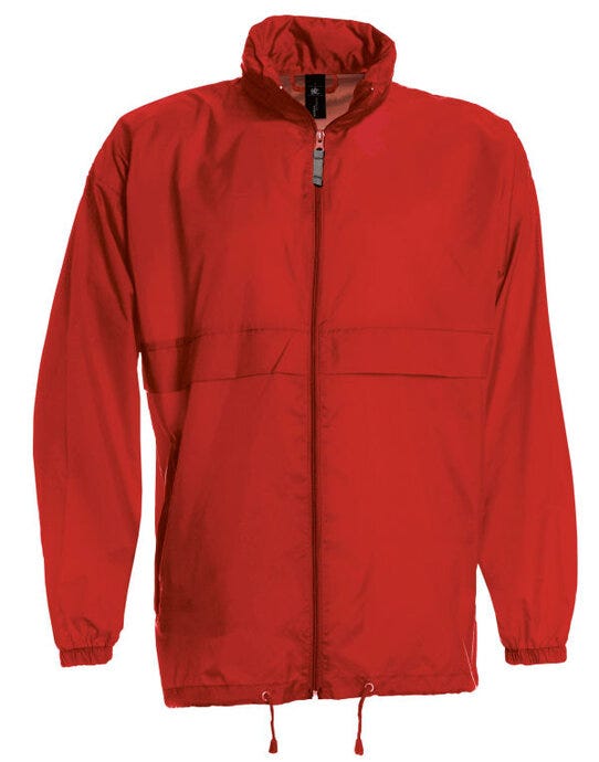B&C Men's Sirocco Windbreaker Jacket - Red