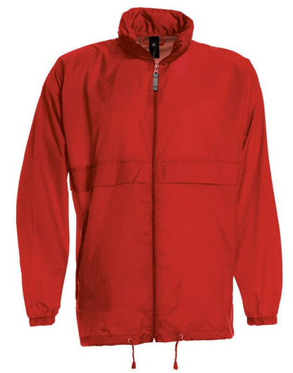 B&C Men's Sirocco Windbreaker Jacket - Red