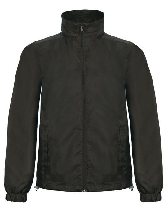 B&C ID.601 Men's Lightweight Windbreaker - Black