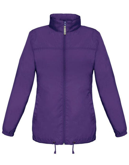 B&C Women's Sirocco Windbreaker Jacket - Purple