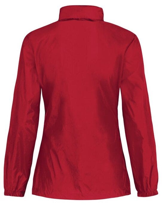 B&C Women's Sirocco Windbreaker Jacket - Red