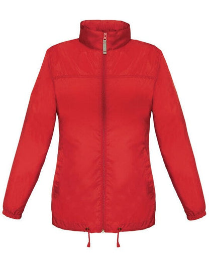 B&C Women's Sirocco Windbreaker Jacket - Red