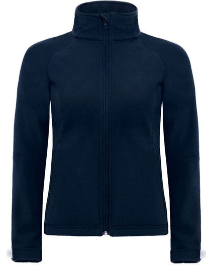 B&C Women's Hooded 3-Layer Softshell - Navy