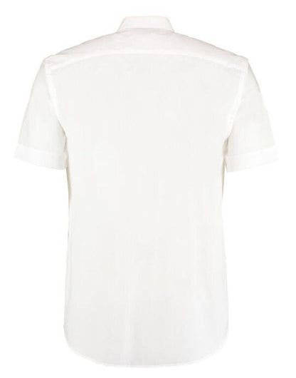 Kustom Kit Men SS Classic Business Shirt - White