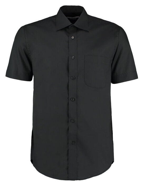 Kustom Kit Men SS Classic Business Shirt - Black