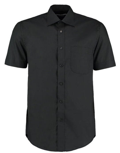 Kustom Kit Men SS Classic Business Shirt - Black