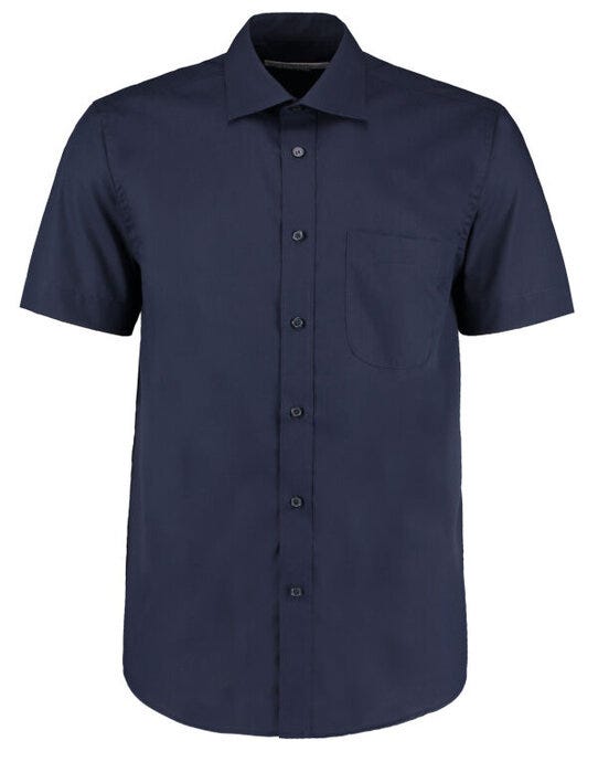 Kustom Kit Men SS Classic Business Shirt - Dark Navy